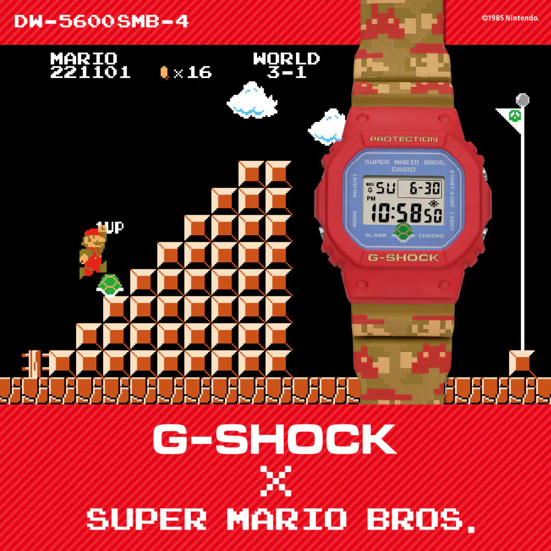 Casio G-Shock Nintendo Super Mario Limited Edition Resin Watch - DW-5600SMB-4