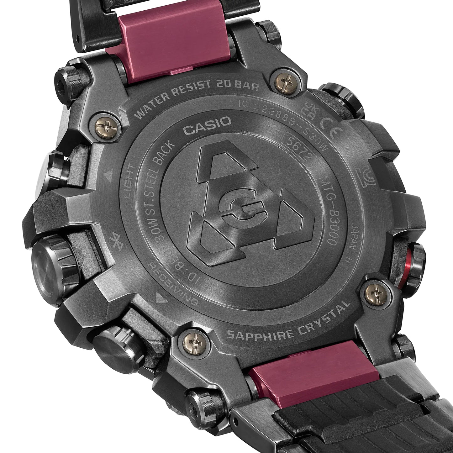 Casio G-Shock MTG Dual Core Guard Full SS and Resin Solar Watch - MTG-B3000BD-1