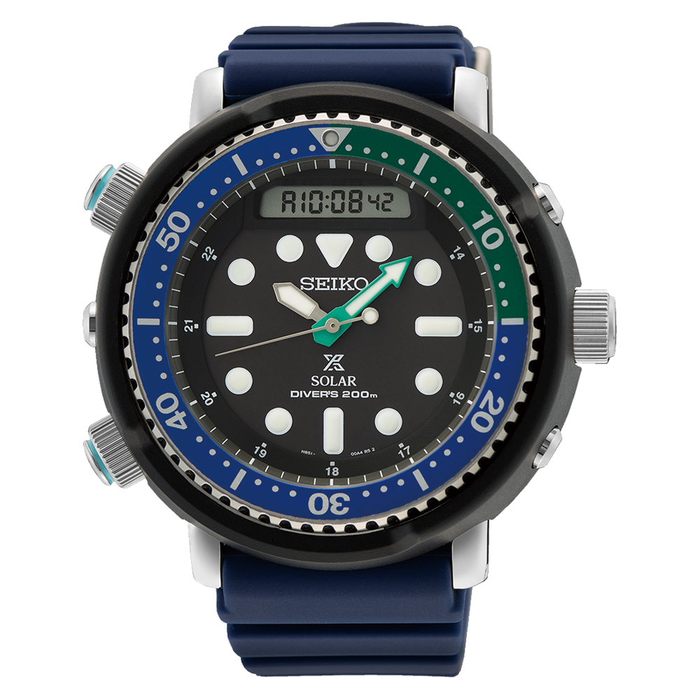 Seiko Prospex Arnie Diver Stainless Steel & Silicone 47.8MM Solar Watch SNJ039P1