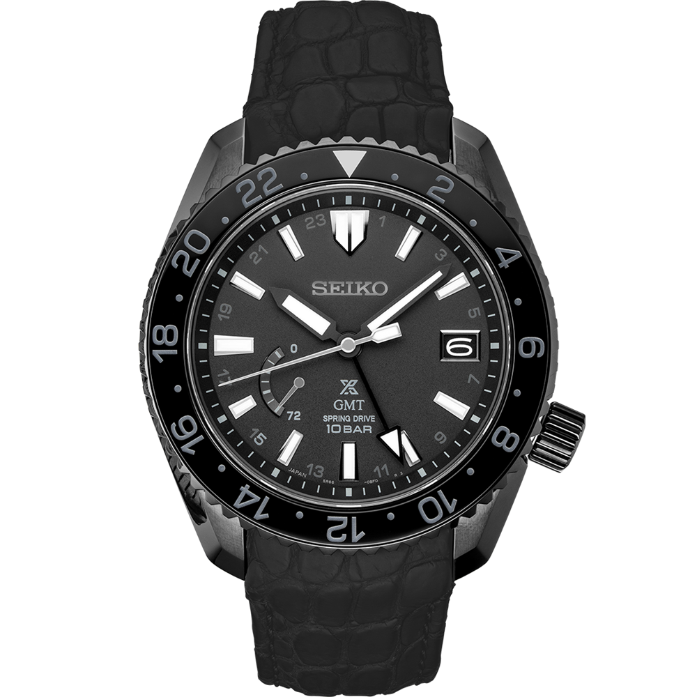 Seiko Prospex LX GMT Black IP Titanium 44.8 MM Spring Drive Watch SNR035J1