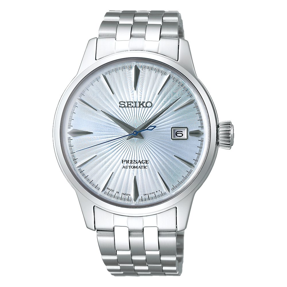 Seiko Presage Cocktail Blue Sunray Dial Automatic SS Watch - SRPE19J1