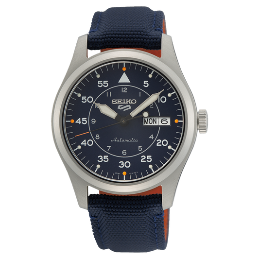 Seiko 5 Sports Blue Dial 39.4 MM Nylon Strap Automatic Watch - SRPH31K1