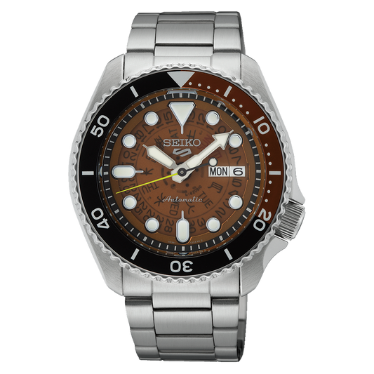 Seiko 5 Sports SKX Sports Style 42.5 MM SS Automatic Brown Dial Watch SRPJ47K1