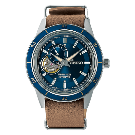 Seiko Presage Style 60's Denim Blue 40.8 MM Automatic Watch SSA453J1