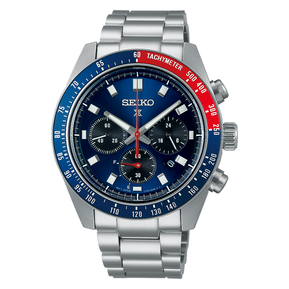 Seiko Prospex Speedtimer 41.4 MM Solar SS Blue Dial Watch - SSC913P1