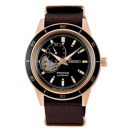 Seiko Presage Open Heart Rose Gold 40.8 MM Automatic Watch SSA426J1