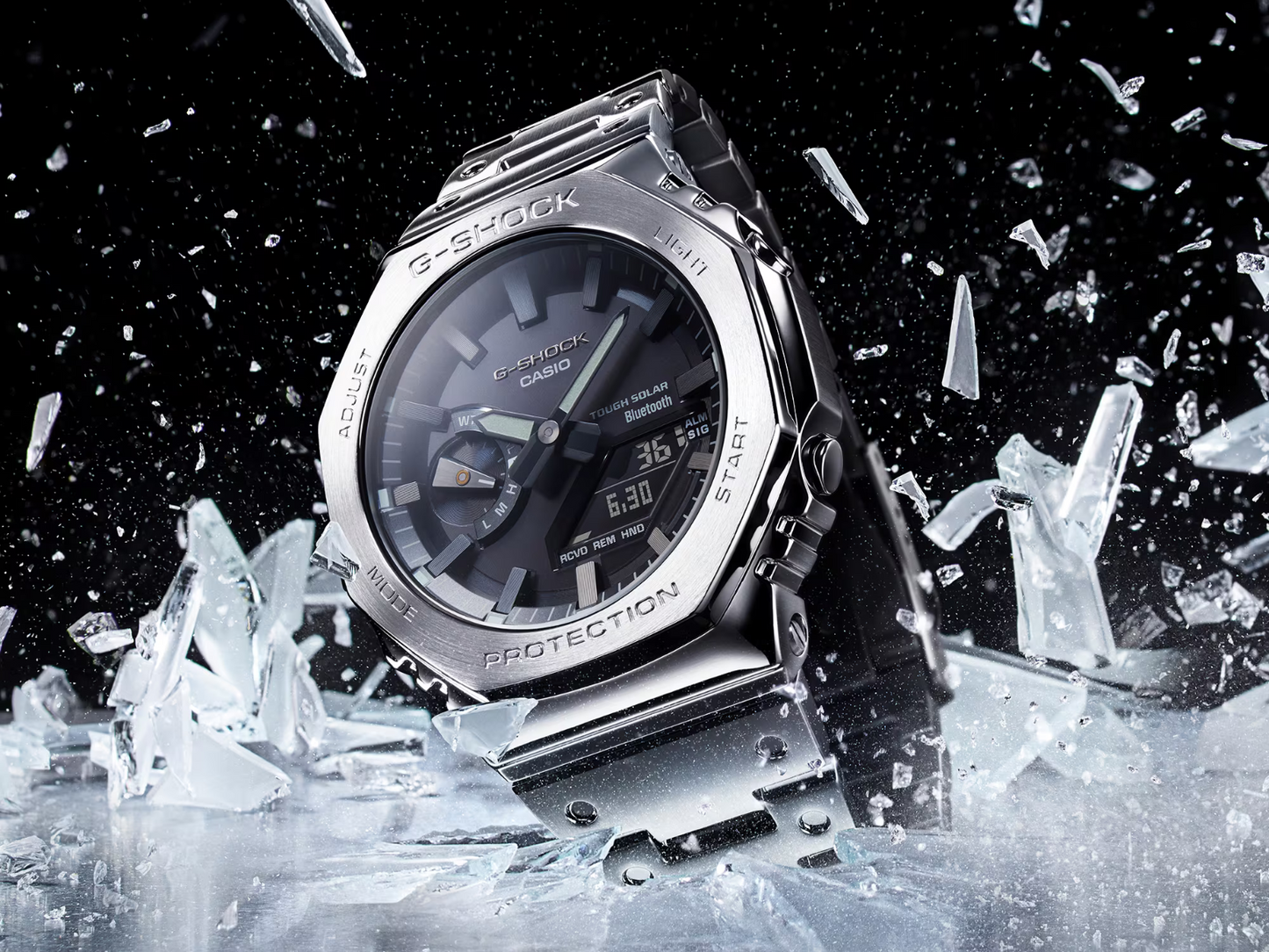 Casio G-Shock Full Metal Bluetooth Solar Stainless Steel Watch GM-B2100D-1