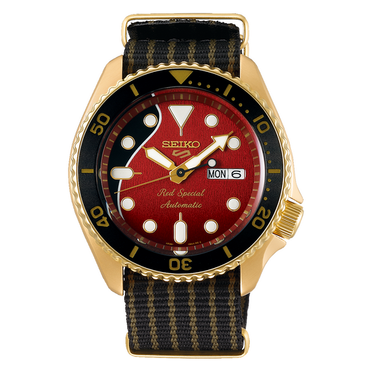 Seiko 5 Sports Brian May 42.5 MM LE SS Gold Automatic Watch SRPH80K1