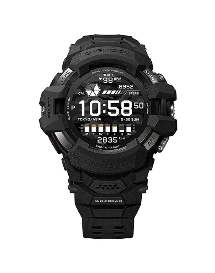 Casio G-Shock G-Squad Pro Black Resin Smartwatch - GSW-H1000-1A