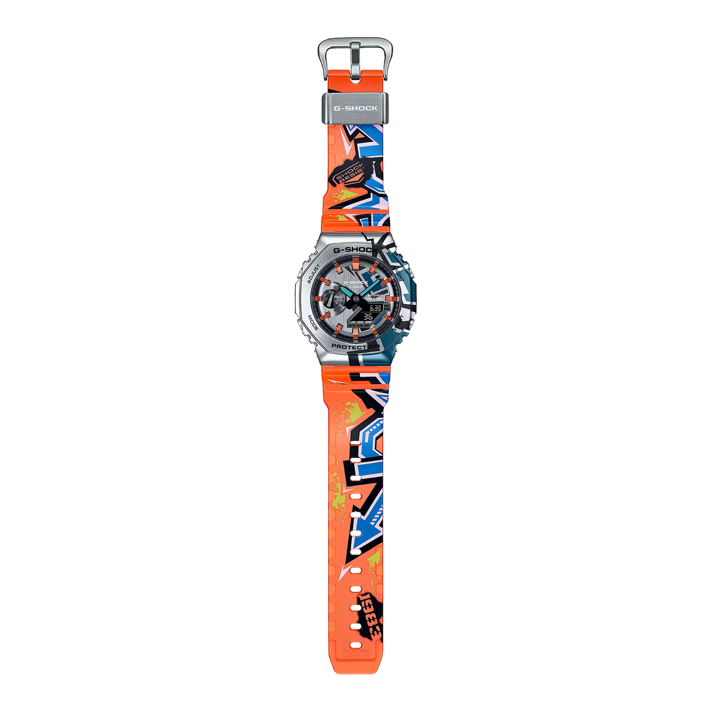 Casio G-Shock Analog Digital Grafiti SS Resin Band Watch - GM-2100SS-1