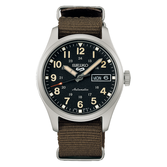 Seiko 5 Sports Field Sports Style Automatic 36.4 MM Black Dial Watch - SRPJ85K1
