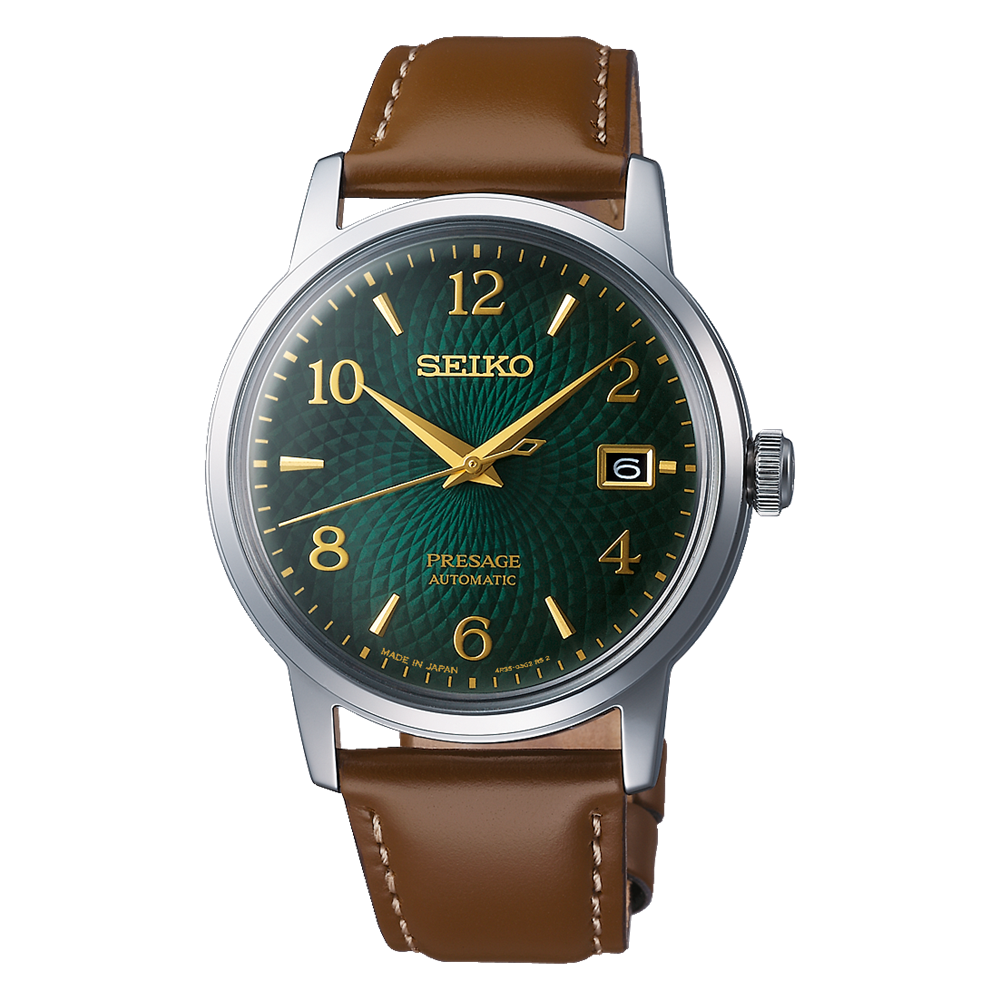 Seiko Presage Cocktail Mojito Green Dial Automatic 38.5 MM Watch SRPE45J1