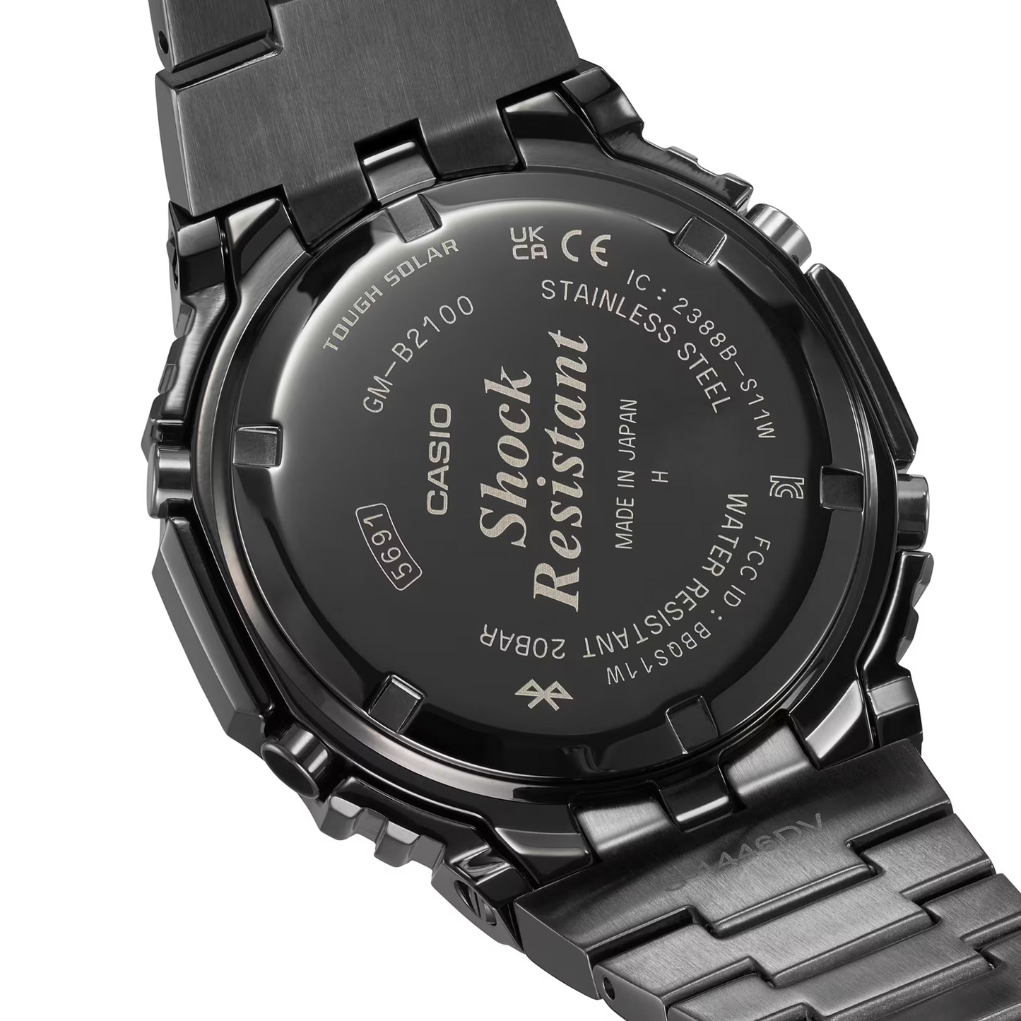 Casio G-Shock Analog Digital Full Metal Black IP Bluetooth Watch - GM-B2100BD-1