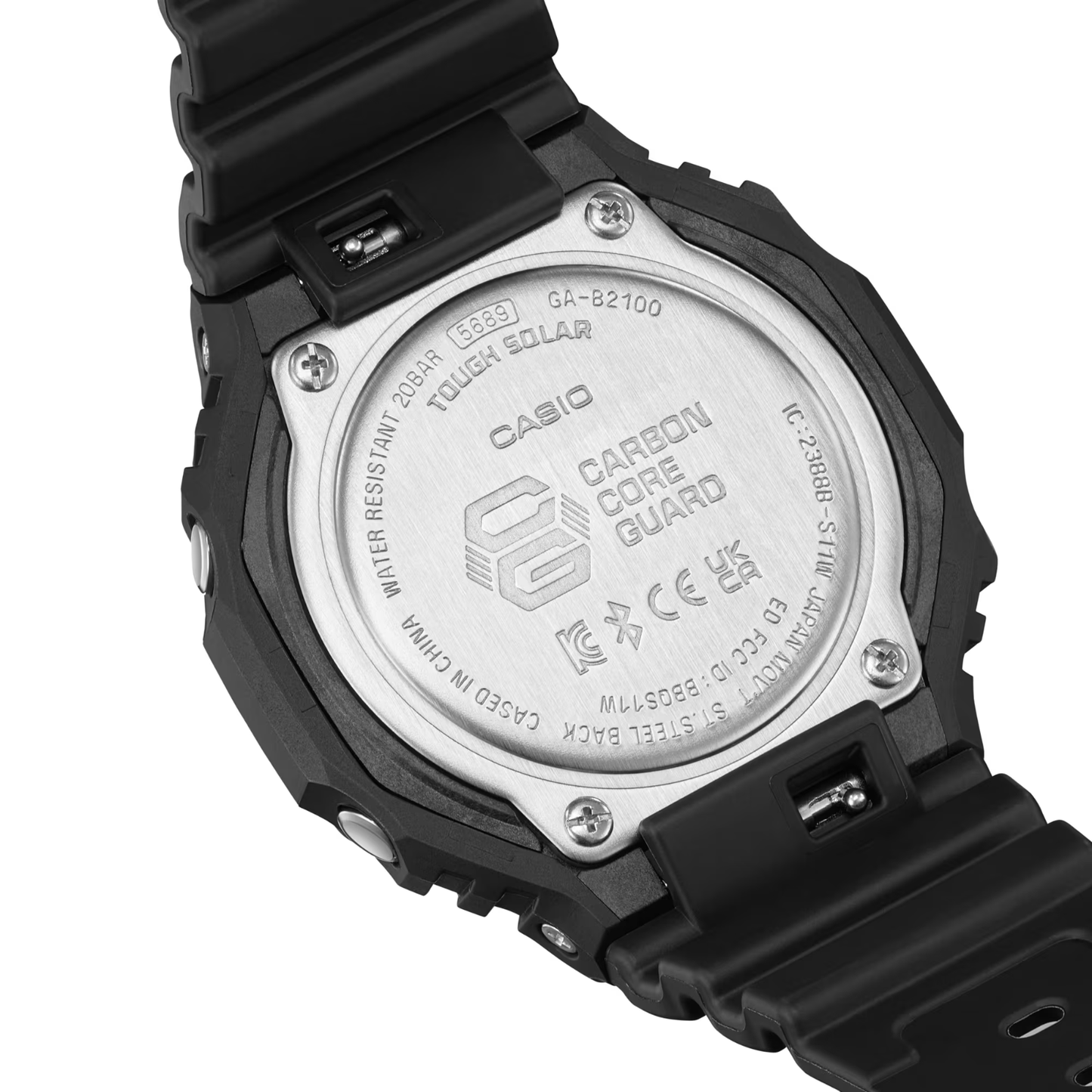 Casio G-Shock Analog Digital Black Resin With Red Accents Watch - GA-B2100BNR-1