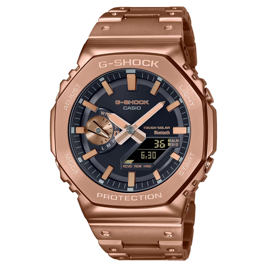 Casio G-Shock Analog Digital Full Metal Rose Gold Bluetooth Watch - GM-B2100GD-5