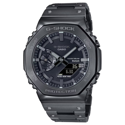 Casio G-Shock Analog Digital Full Metal Black IP Bluetooth Watch - GM-B2100BD-1