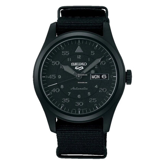 Seiko 5 Sports Stealth Black Nylon Band 39.4 MM Automatic Watch - SRPJ11K1