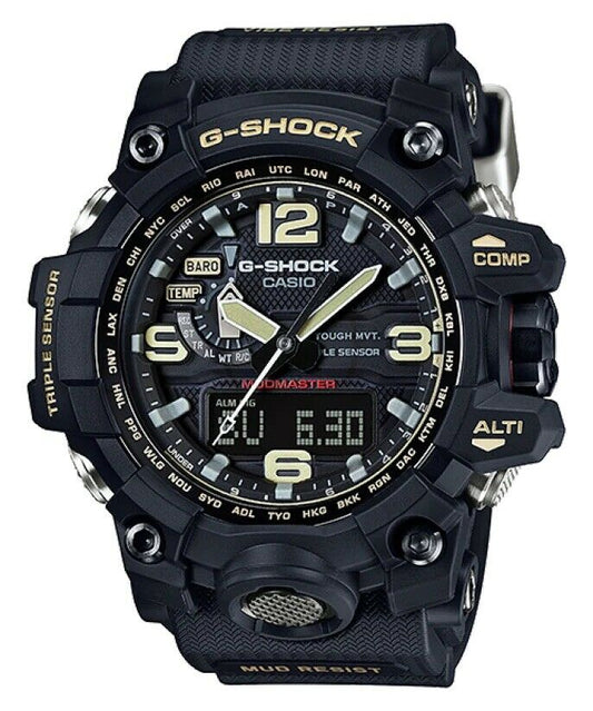 Casio G-Shock Mudmaster Triple Sensor Tough Solar Radio Resin Watch - GWG-1000-1