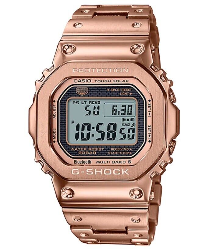 Casio G-Shock Full Metal Tough Solar Bluetooth Rose Gold Watch - GMW-B5000GD-4