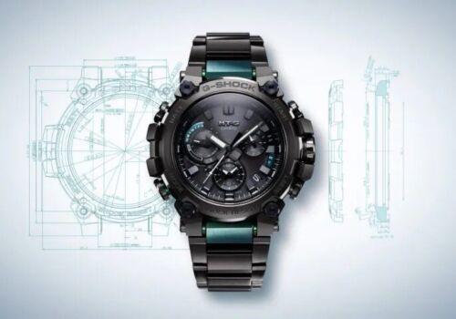 Casio G-Shock MTG Dual Core Guard Full SS and Resin Solar Watch MTG-B3000BD-1A2
