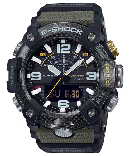 Casio G-Shock Mudmaster Quad Sensor Bluetooth Carbon Core Watch - GG-B100-1A3