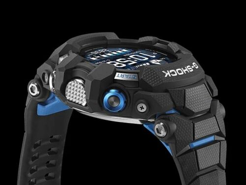 Casio G-Shock G-Squad Pro Black Resin Blue Accents Smartwatch - GSW-H1000-1