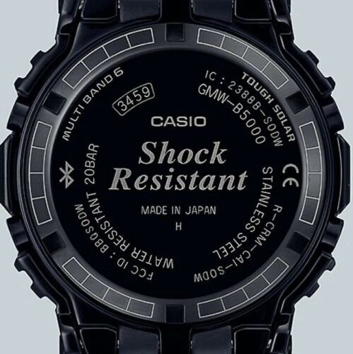 Casio G-Shock Origin Radio-Controlled Bluetooth Black IP SS Watch GMW-B5000CS-1
