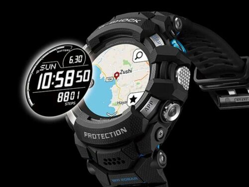 Casio G-Shock G-Squad Pro Black Resin Blue Accents Smartwatch - GSW-H1000-1