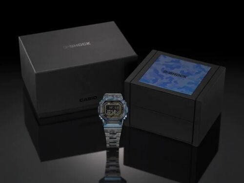 Casio G-Shock Standard Digital Bluetooth Blue Camo Titanium Watch GMW-B5000TCF-2