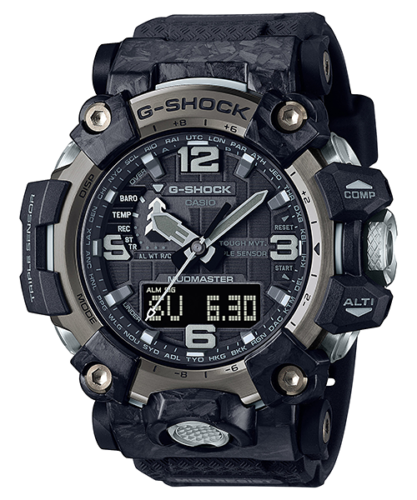 Casio G-Shock Mudmaster Tough Solar Radio Black Carbon Core Watch - GWG-2000-1A1