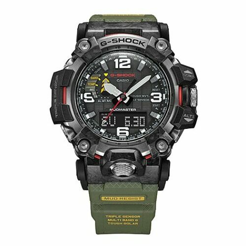 Casio G-Shock Mudmaster Tough Solar Black Red Carbon Core Watch - GWG-2000-1A3